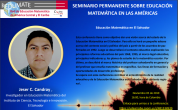 Seminario Permanente sobre Educación Matemática en las Américas – Tercera Conferencia