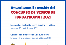Anunciamos Extensión del Concurso de Videos de FUNDAPROMAT 2021