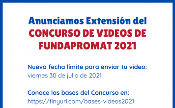 Anunciamos Extensión del Concurso de Videos de FUNDAPROMAT 2021