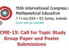 ICME 15: Convocatoria para la presentación de ponencias y posters a los Grupos de Estudio de Temas (TOpic Study Groups / TSG) ICME-15 TSG