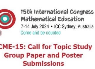 ICME 15: Convocatoria para la presentación de ponencias y posters a los Grupos de Estudio de Temas (TOpic Study Groups / TSG) ICME-15 TSG
