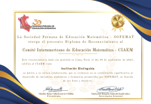 CIAEM recibe reconocimiento en Perú