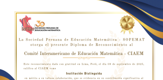 CIAEM recibe reconocimiento en Perú